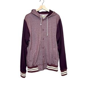 Chor full snap down varsity hoodie size L